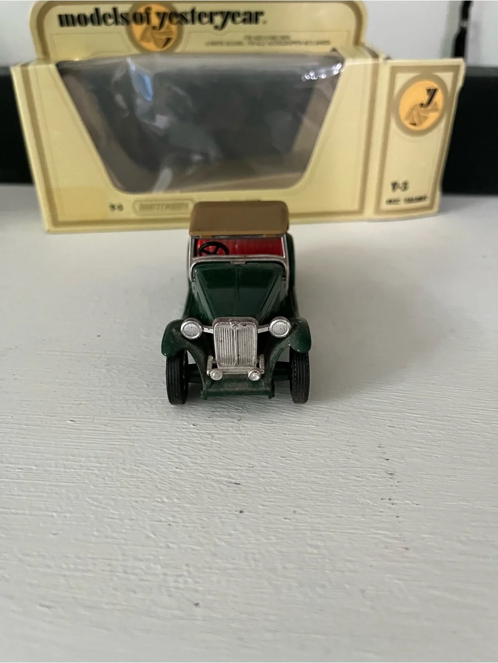 Vintage Matchbox Models of Yesteryear Y-8 1945 MG TC Green 1978 Lesney Boxed